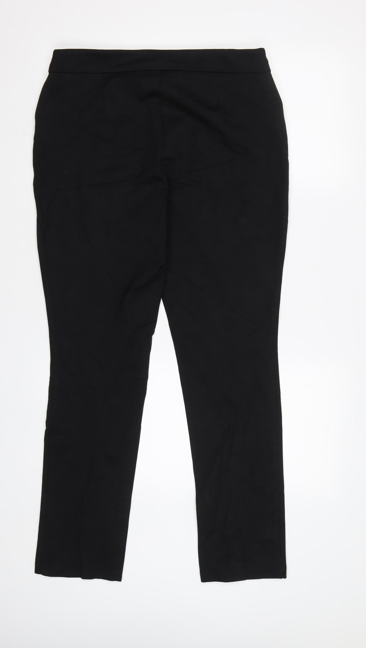 Womens UK Size 12 M&S Regular Fit Dress Pants Black Trousers