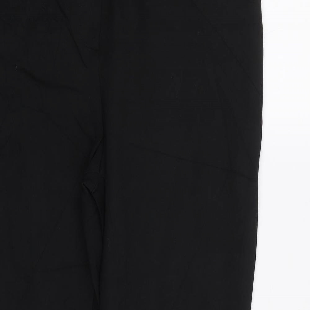 Womens UK Size 12 M&S Regular Fit Dress Pants Black Trousers