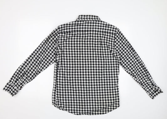 Mens UK Size L Ochenta Black  Button-Up Long Sleeve Casual Shirt