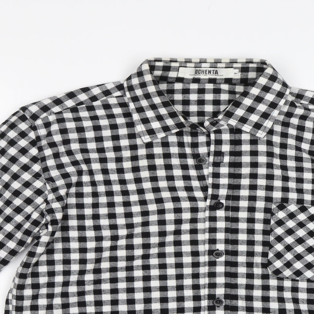 Mens UK Size L Ochenta Black  Button-Up Long Sleeve Casual Shirt