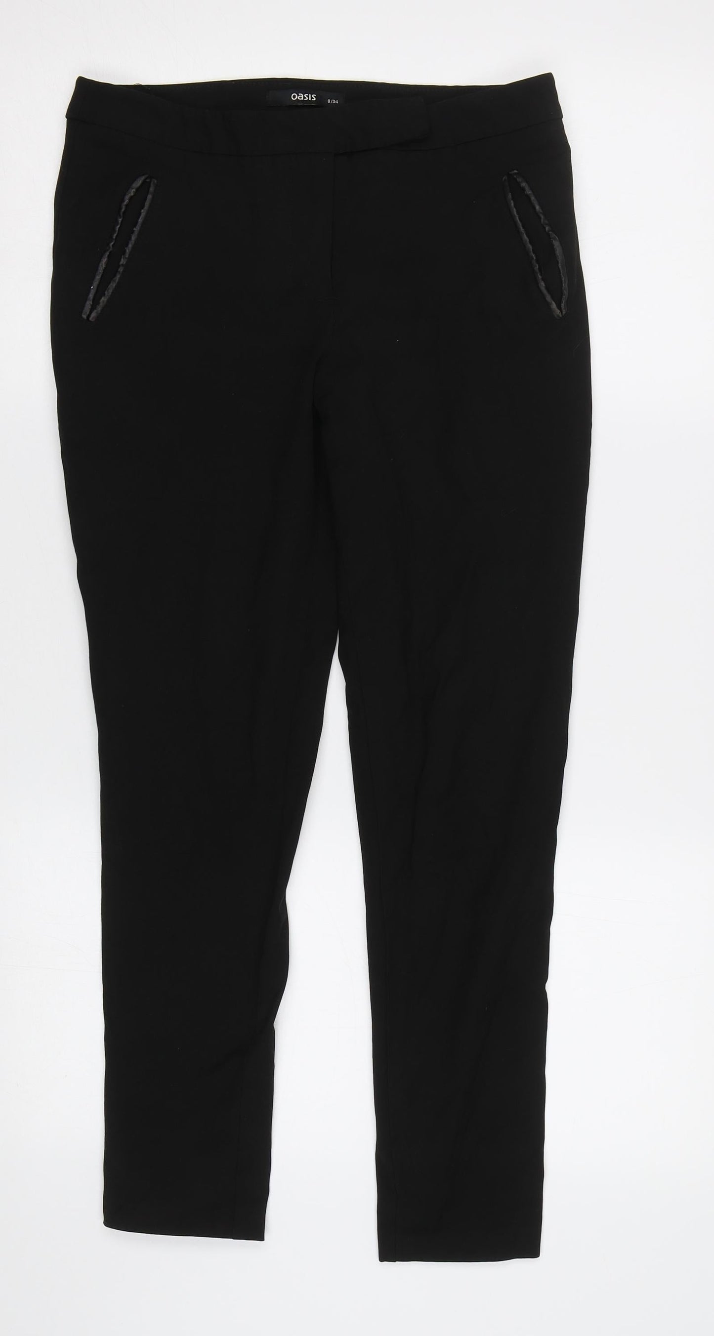 Oasis Womens Black   Dress Pants Trousers Size 8 L27 in