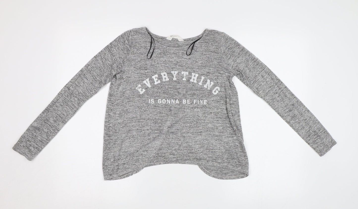 H&M Girls Grey   Pullover Jumper Size 10-11 Years