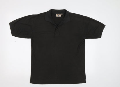 Pierre Leon Mens Black    Polo Size M