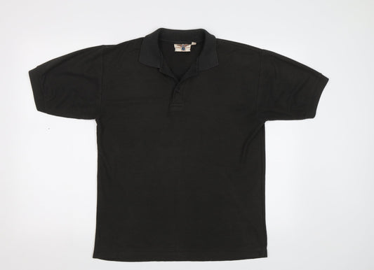 Pierre Leon Mens Black    Polo Size M