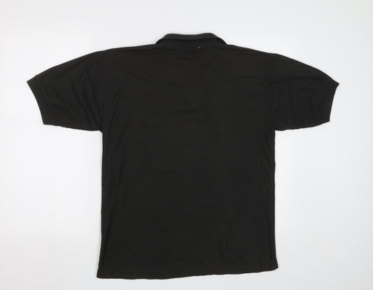 Pierre Leon Mens Black    Polo Size M