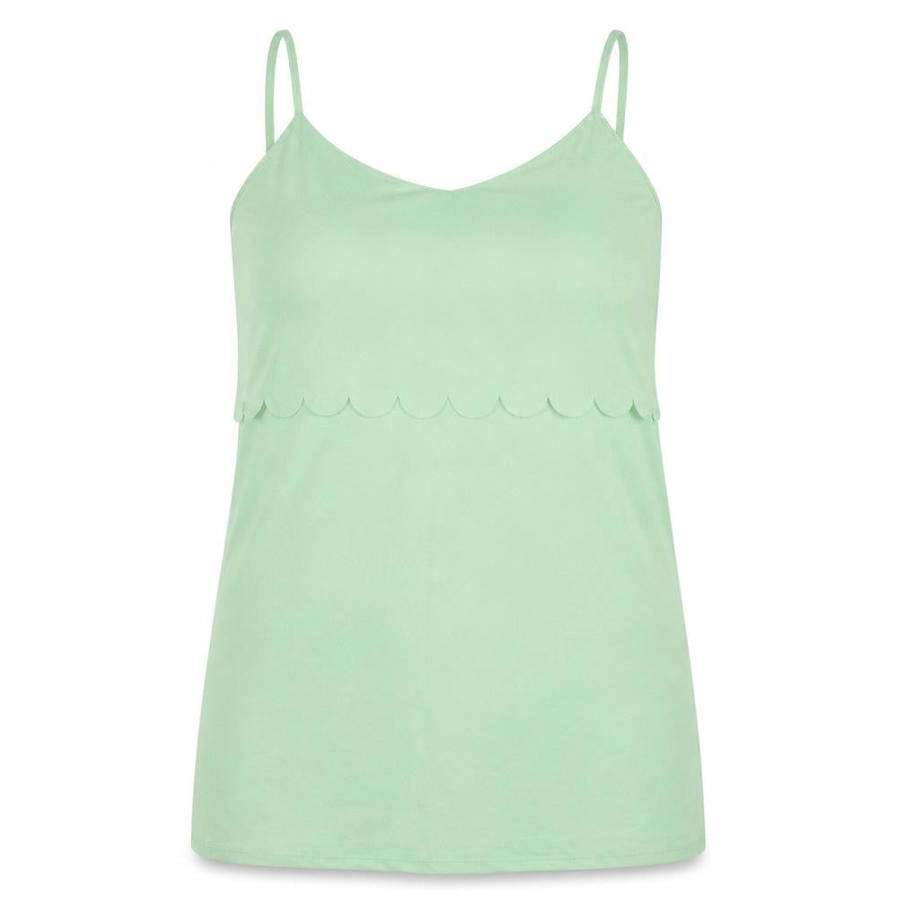 Womens UK Size 14 ASOS Green Camisole Tank