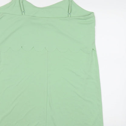 Womens UK Size 14 ASOS Green Camisole Tank