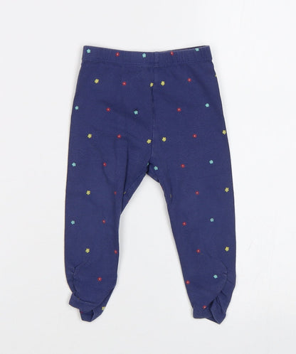 Mini Club  Baby Blue Floral  Jogger Leggings Size 9-12 Months