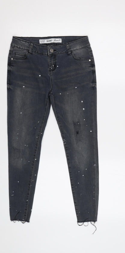 Denim Co Girls Grey   Skinny Jeans Size 9 Years
