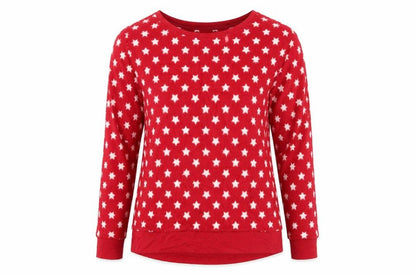 M&S Womens Red    Pyjama Top Size 14  - starry