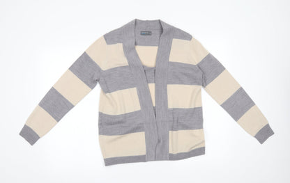 Womens UK Size 12 Papaya Beige Cardigan Jumper