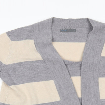 Womens UK Size 12 Papaya Beige Cardigan Jumper