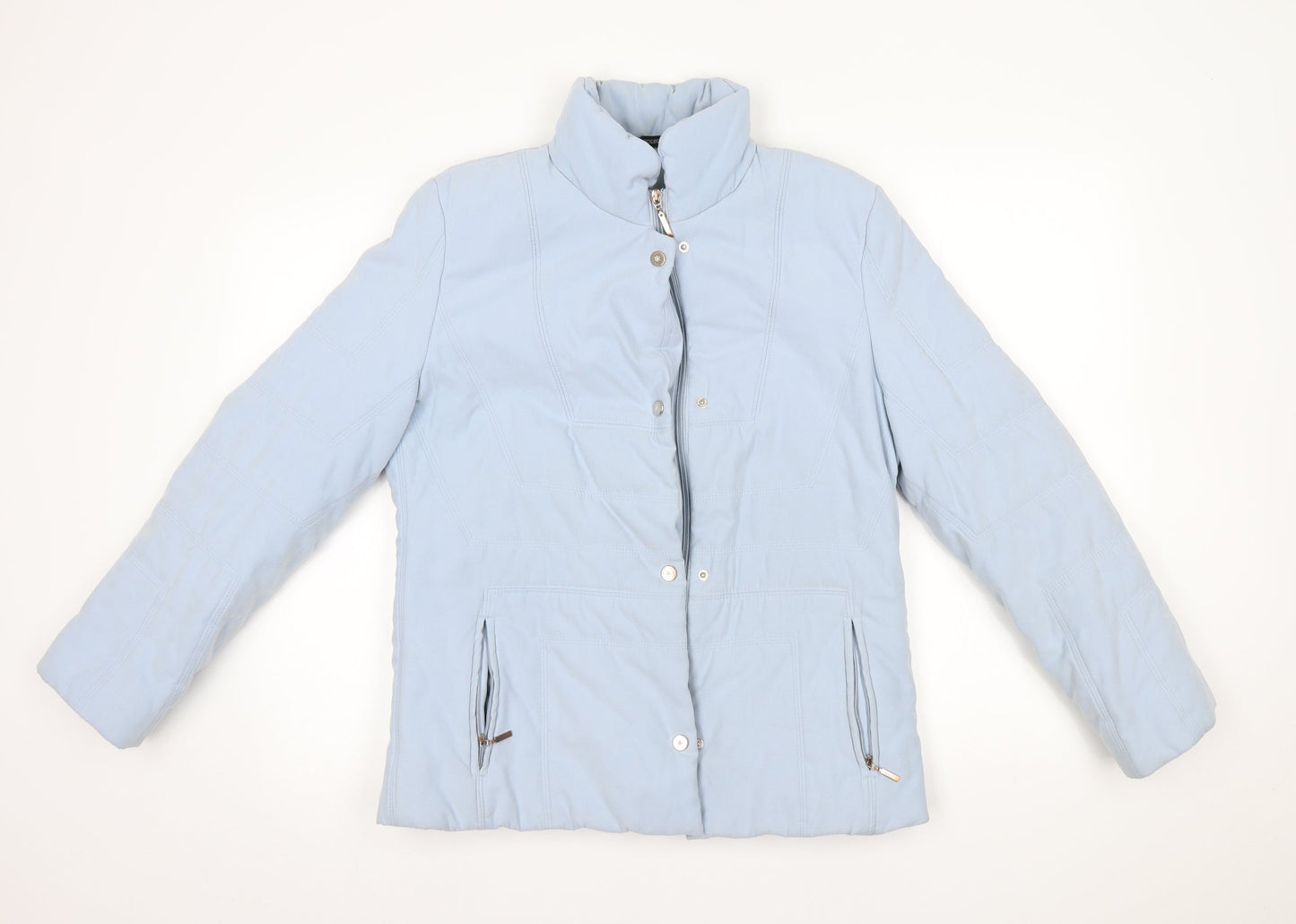Womens UK Size 12 Concept Blue Quilted Coat