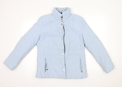 Womens UK Size 12 Concept Blue Quilted Coat