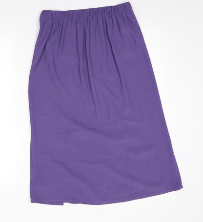 M&S Womens Purple   A-Line Skirt Size 10
