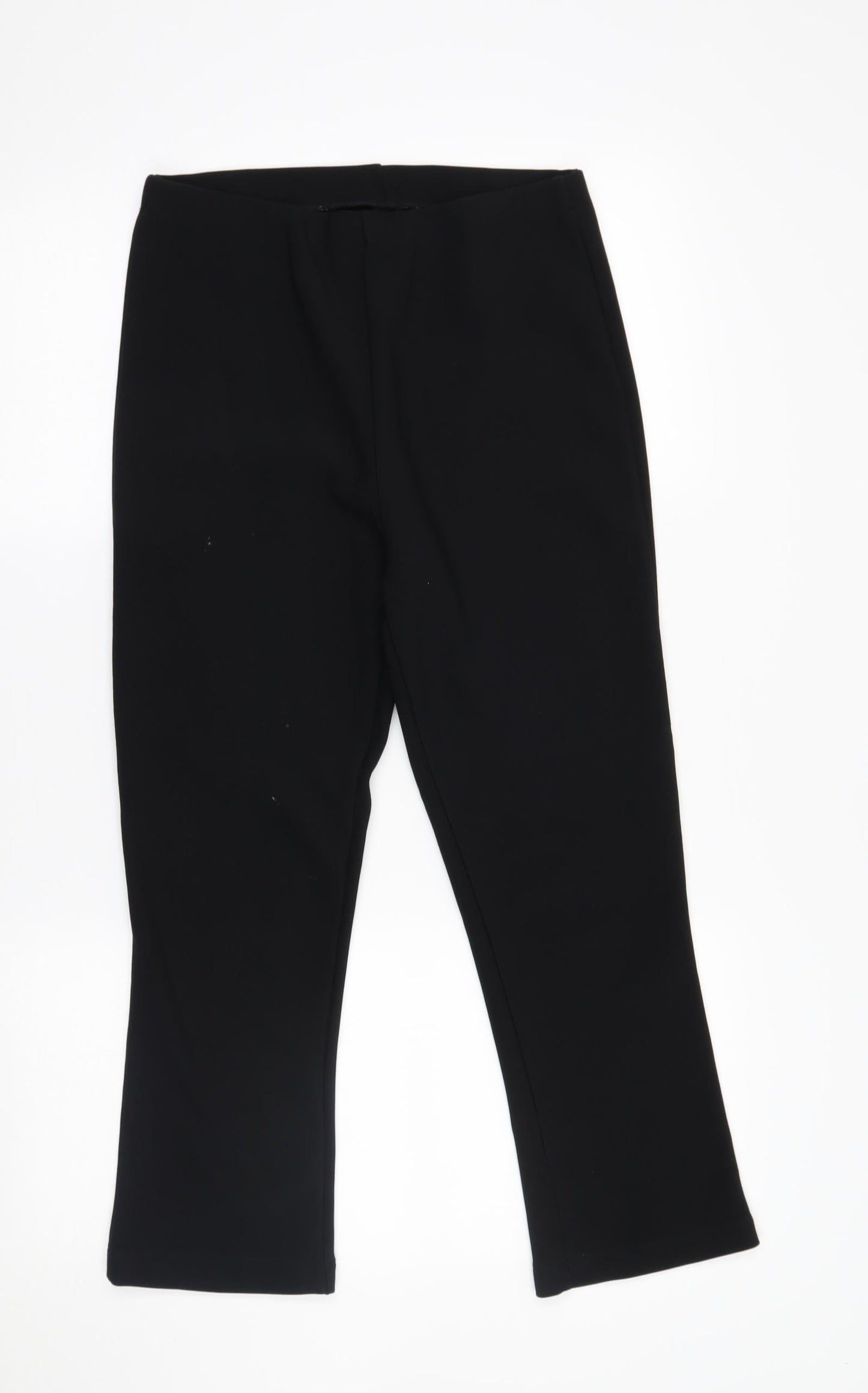 Womens UK Size 10 Preworn Regular Fit  Black Trousers