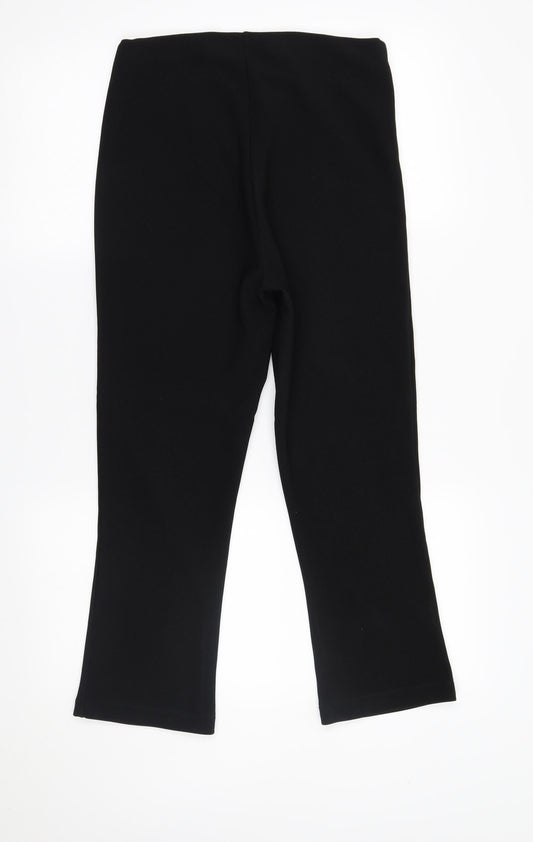 Womens UK Size 10 Preworn Regular Fit  Black Trousers