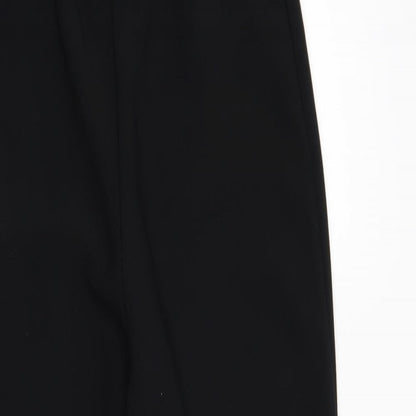 Womens UK Size 10 Preworn Regular Fit  Black Trousers