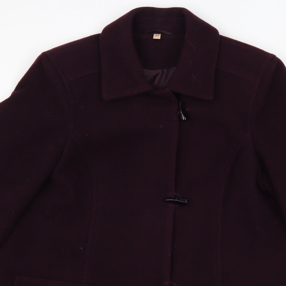 Womens UK Size 12 EWM Red Overcoat
