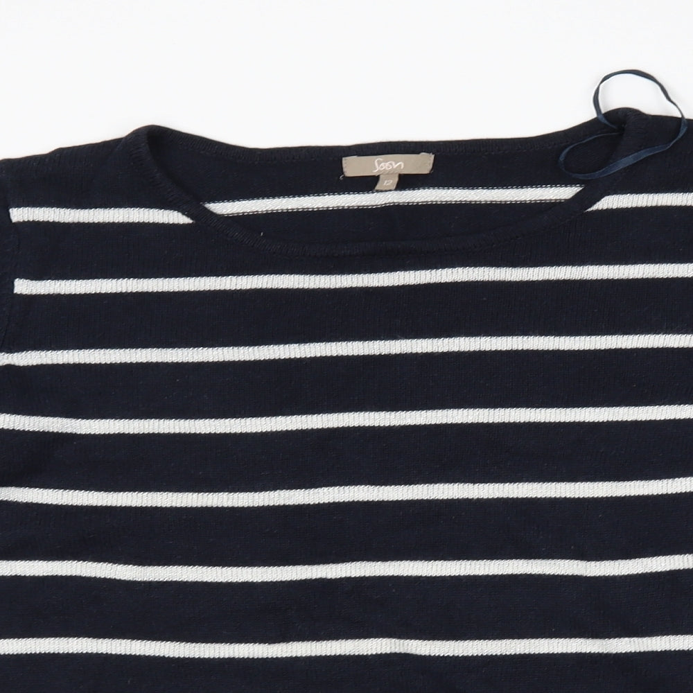 Womens UK Size 12 Soon Black Pullover Jumper