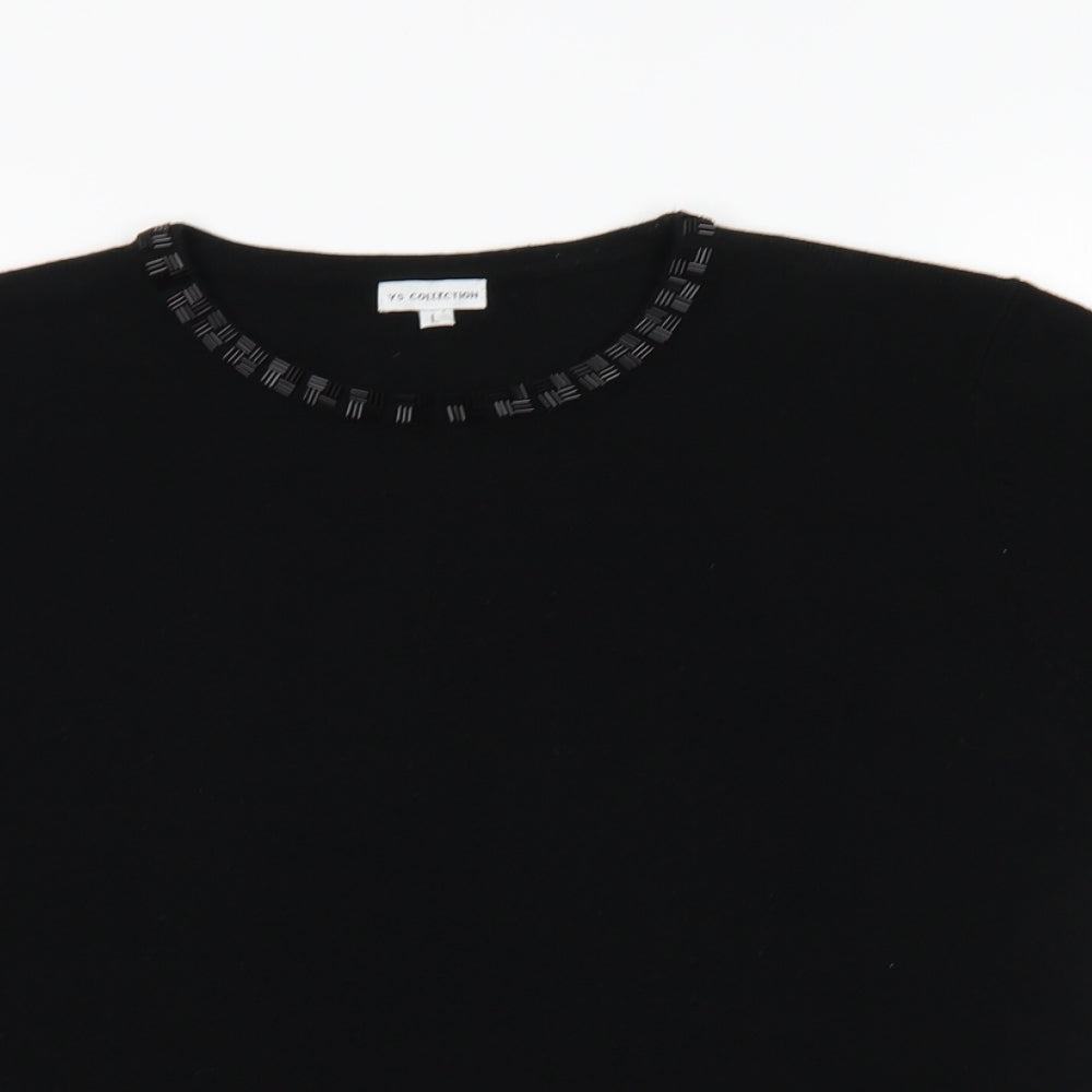 Womens UK Size L YS collection Black Pullover Jumper