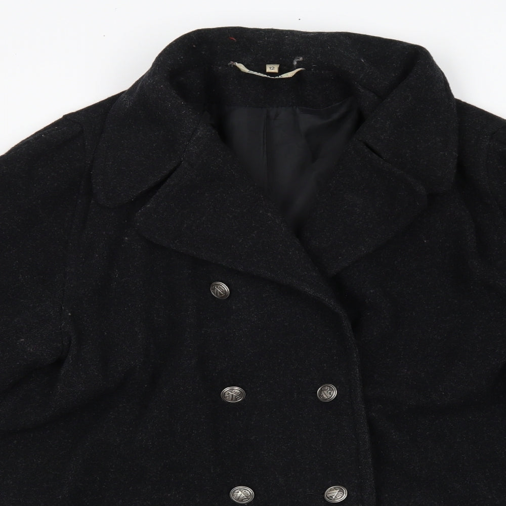 Womens UK Size 12 NuAge Grey Overcoat