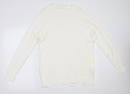 Primark Womens White   Pullover Jumper Size L