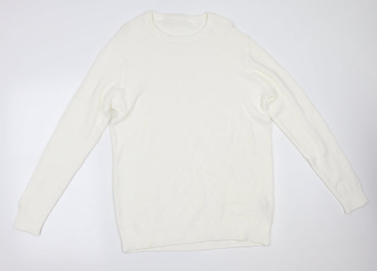 Primark Womens White   Pullover Jumper Size L