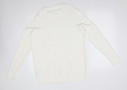 Primark Womens White   Pullover Jumper Size L