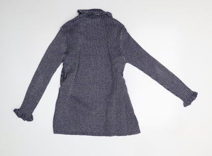 Anna Rose Womens Blue  Knit Cardigan Jumper Size L