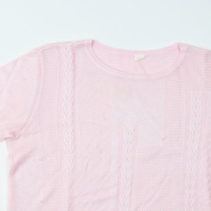 Preworn Womens Pink  Knit Pullover Jumper Size 12