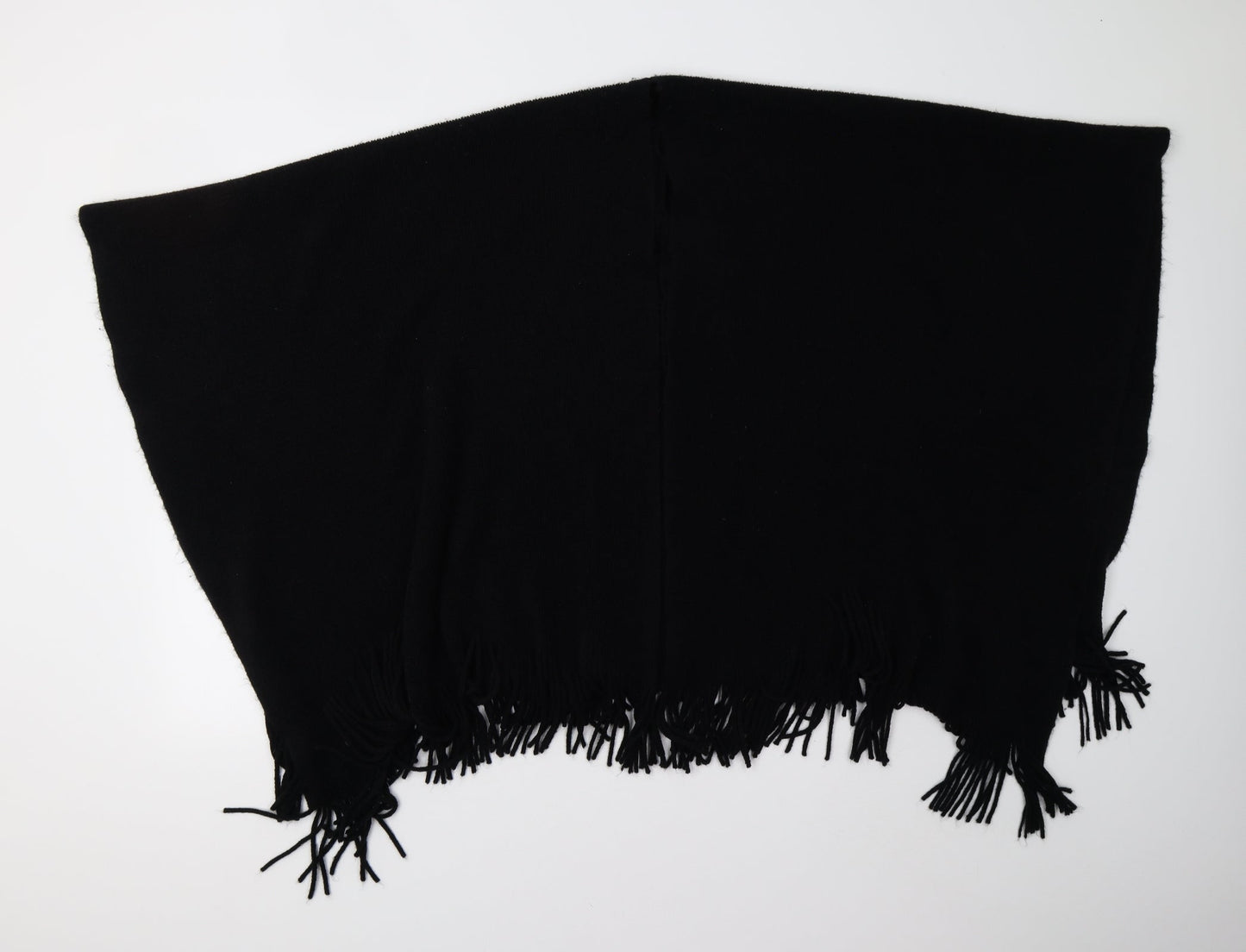 Womens UK Size One Size Preworn Black Cape Jumper