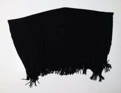 Womens UK Size One Size Preworn Black Cape Jumper