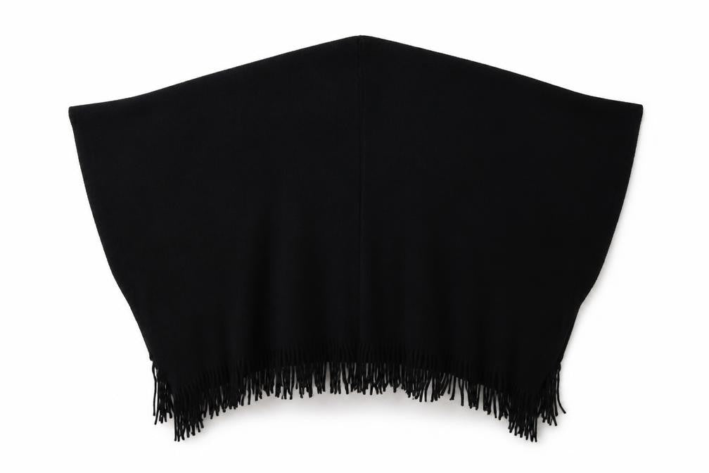 Womens UK Size One Size Preworn Black Cape Jumper