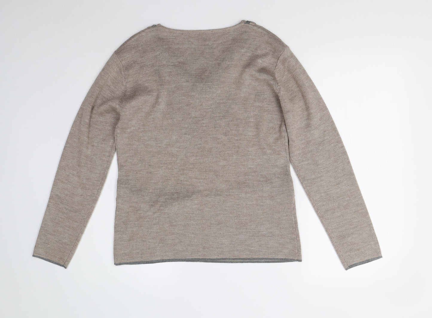 Womens UK Size M Preworn Beige Pullover Jumper
