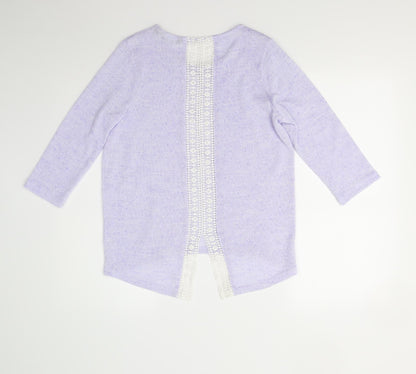 Womens UK Size 10 New Look Purple Pullover Jumper
