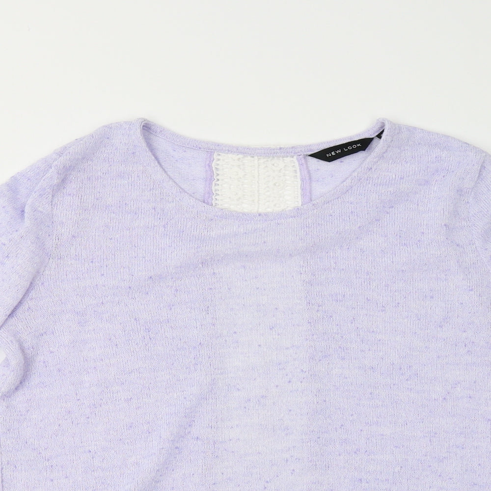 Womens UK Size 10 New Look Purple Pullover Jumper