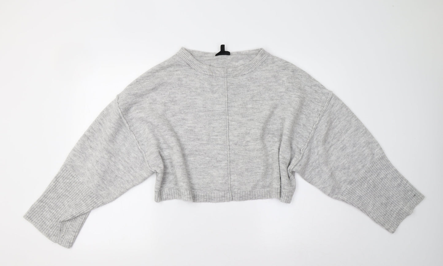 Womens UK Size 8 Topshop Grey Pullover Jumper