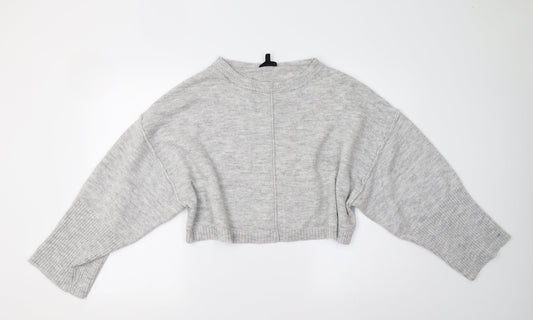 Womens UK Size 8 Topshop Grey Pullover Jumper