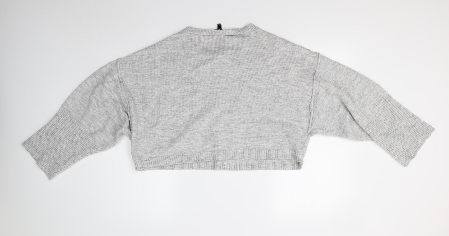 Womens UK Size 8 Topshop Grey Pullover Jumper