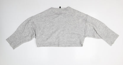 Womens UK Size 8 Topshop Grey Pullover Jumper