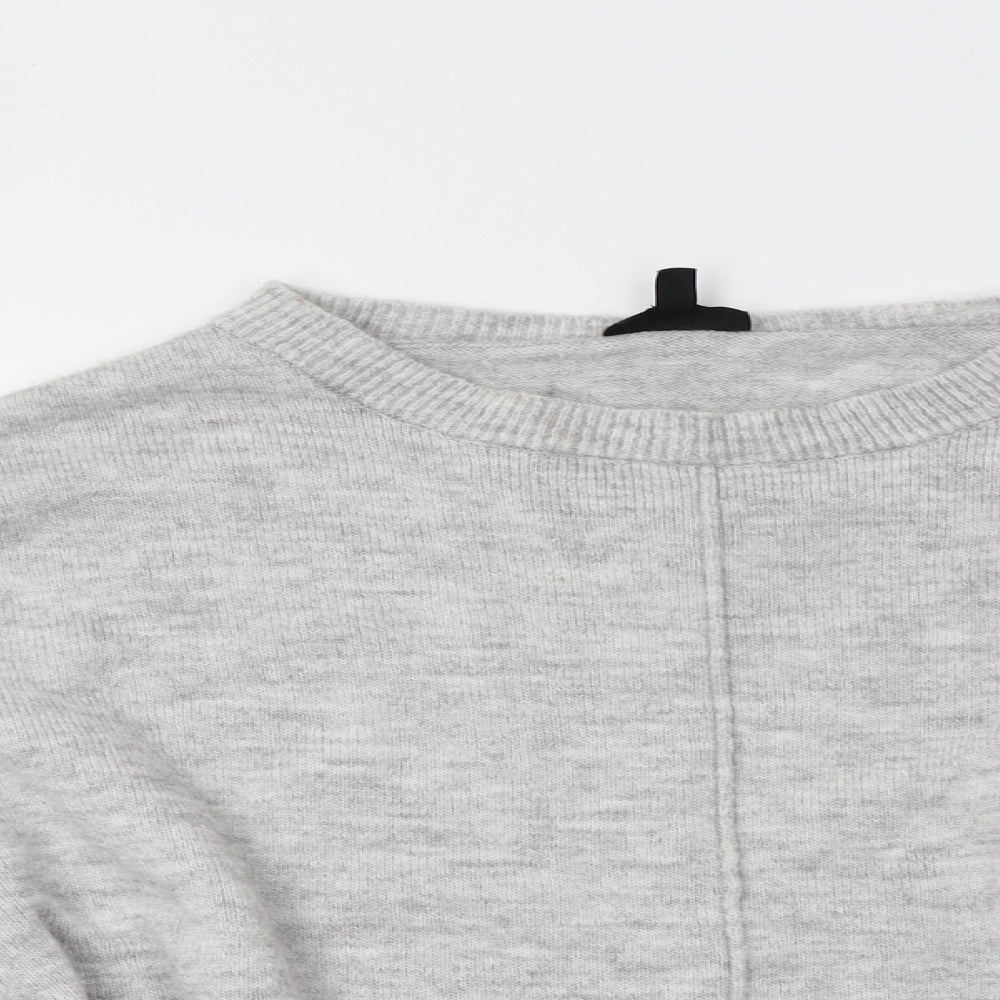 Womens UK Size 8 Topshop Grey Pullover Jumper
