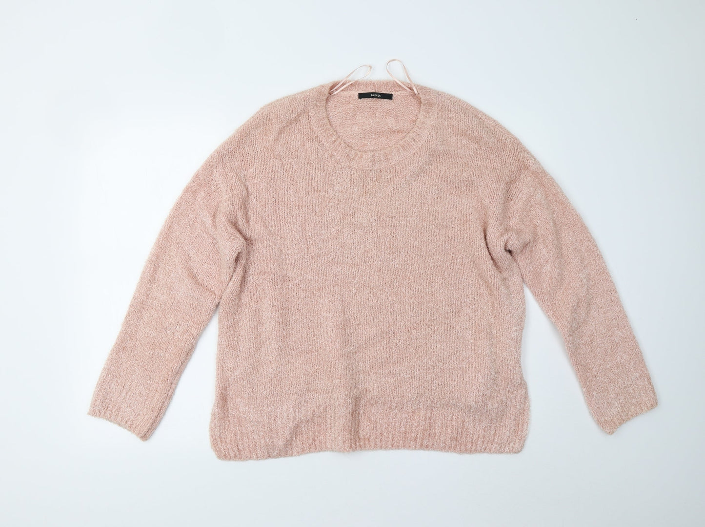 George Womens Pink  Knit Pullover Jumper Size 16