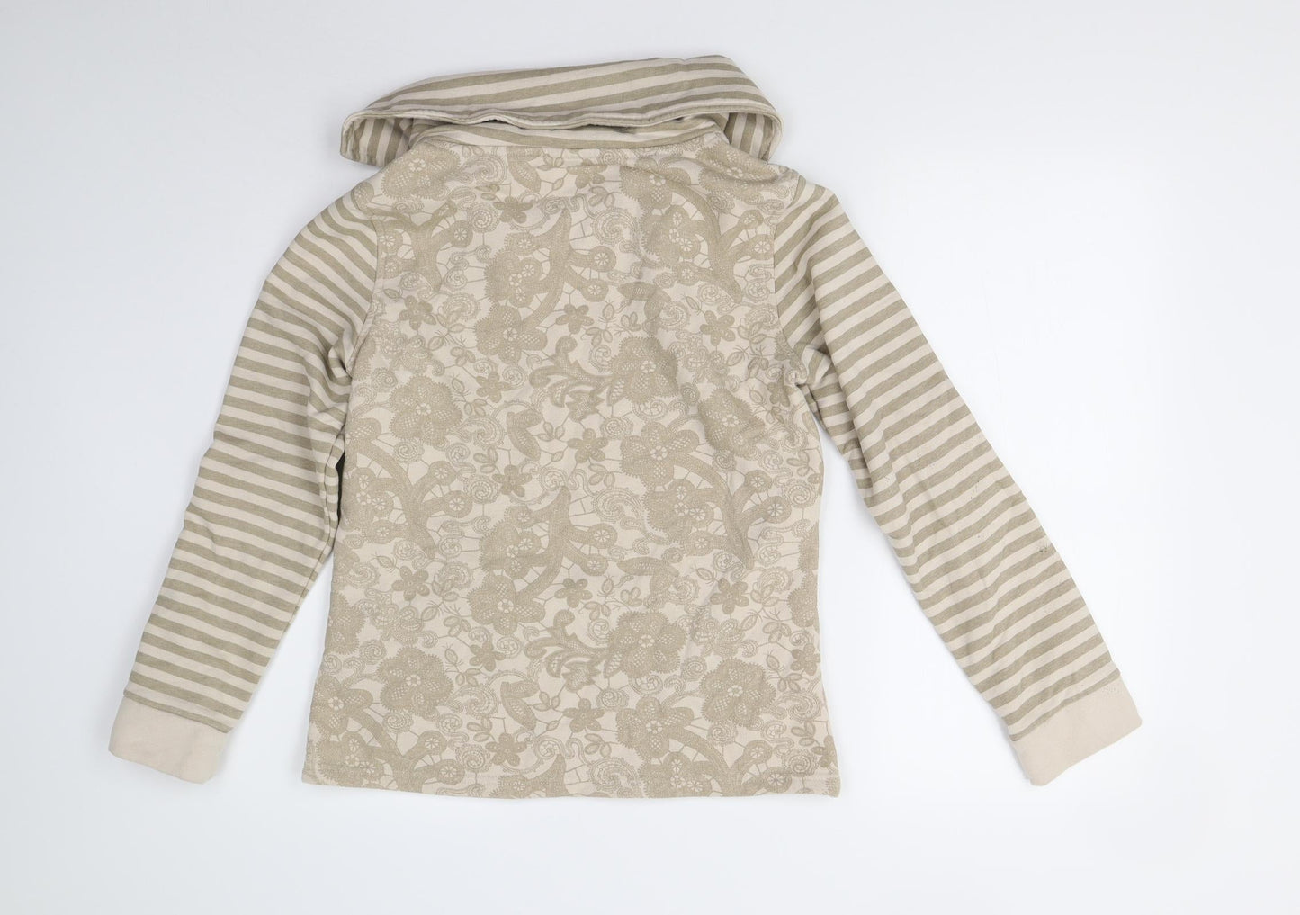 Womens UK Size M M&S Beige Henley Jumper