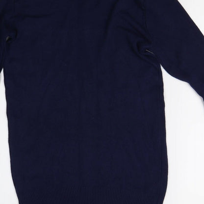 Victor Mod Womens Blue  Knit Pullover Jumper Size S