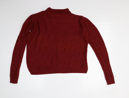 Womens UK Size M Matalan Red Pullover Jumper