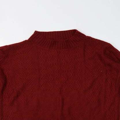 Womens UK Size M Matalan Red Pullover Jumper