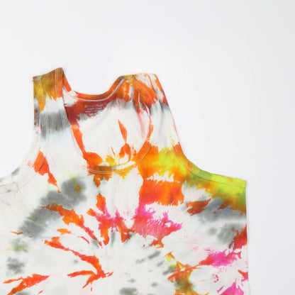Womens UK Size L Preworn Multicoloured Basic Tank