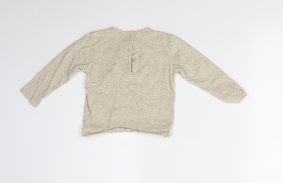 Marks & Spencer Baby Beige   Basic T-Shirt Size 12-18 Months