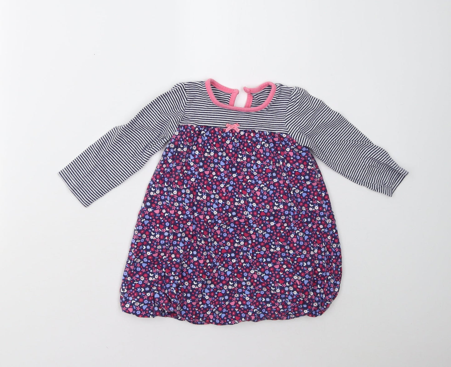 George Girls Multicoloured Striped  T-Shirt Dress  Size 18-24 Months